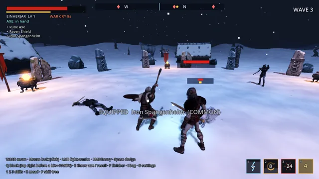 กลิ้งหลบ ในเกม FIMBULWINTER