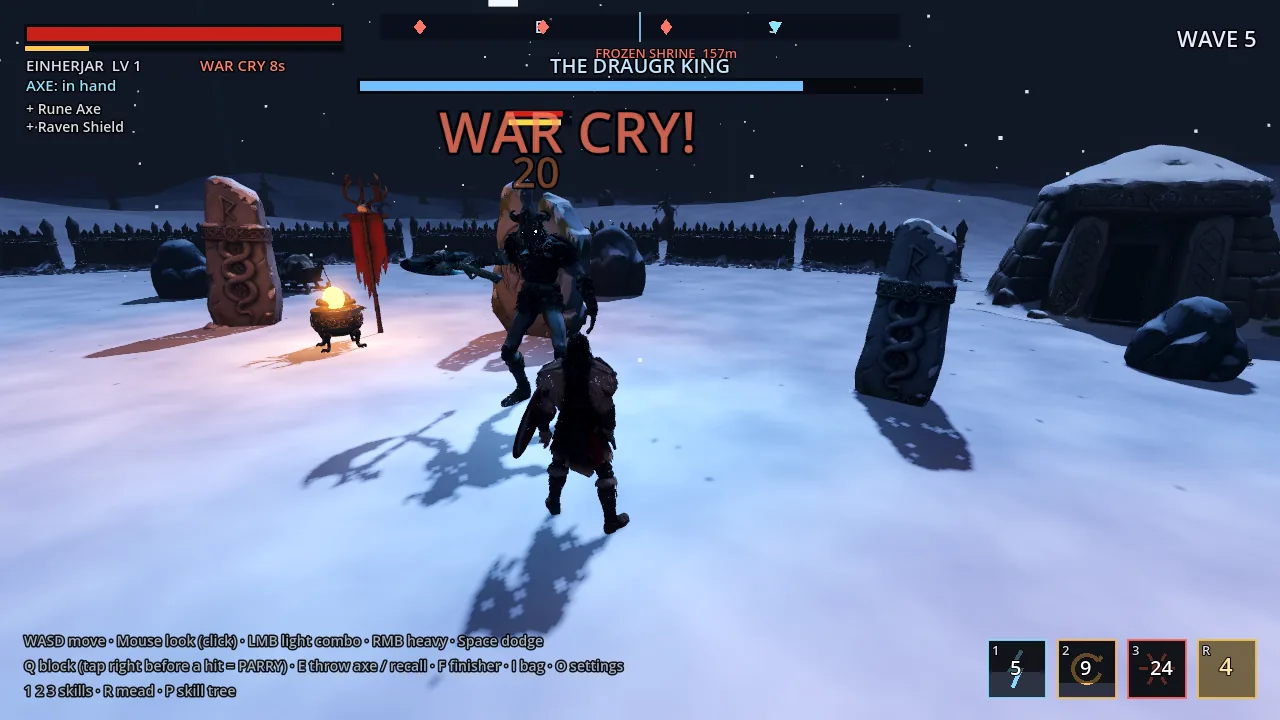 เสียงคำรามนักรบ ในเกม FIMBULWINTER